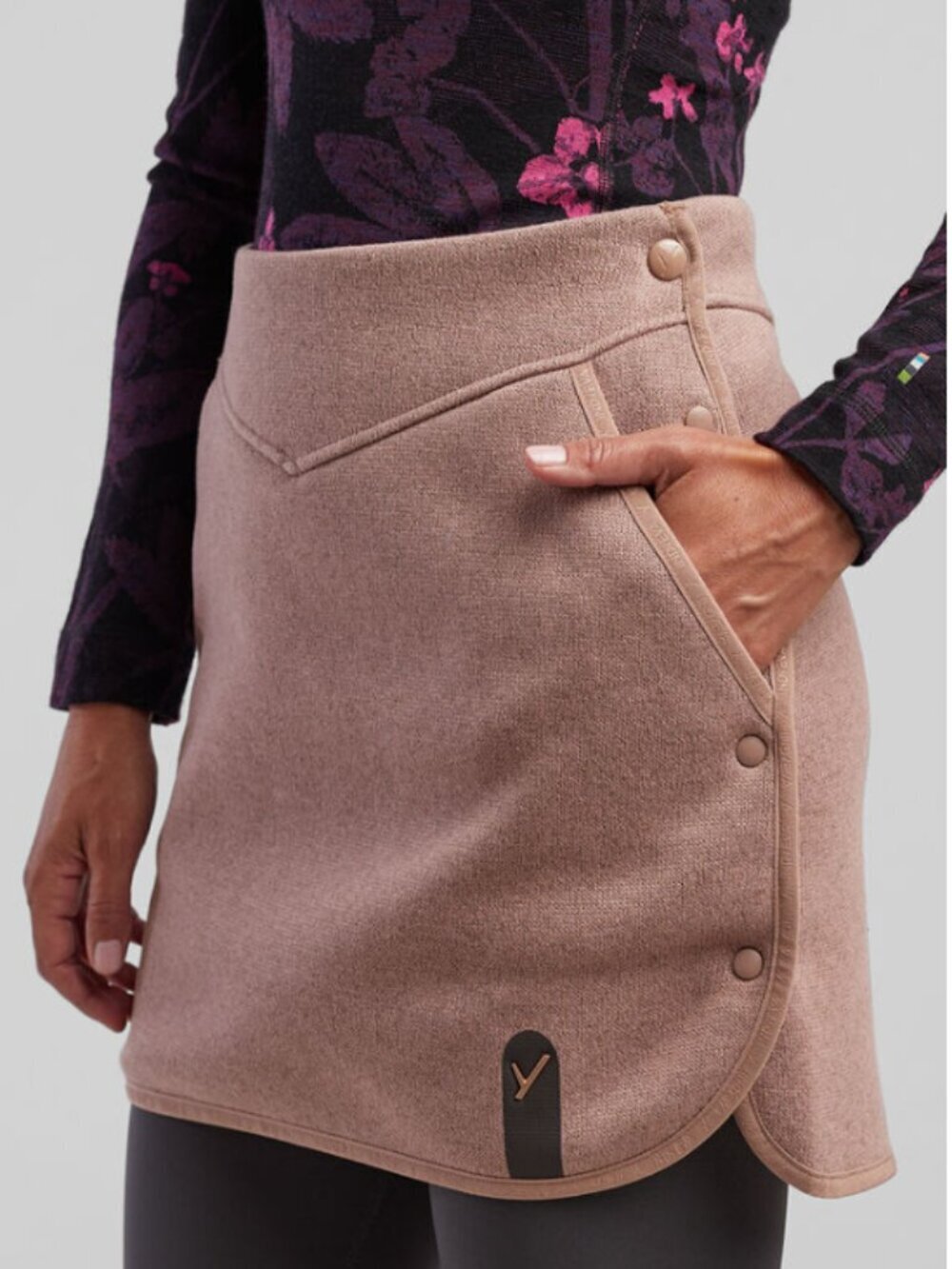 Indyeva 25th Hour Fleece Sweater Skirt Women's Size Large Active Outerwear Boho